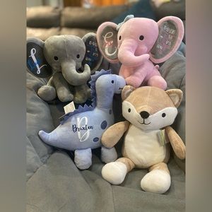 Personalized Birth Stat Plush Animals 🐘🦊🦕